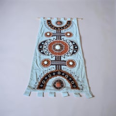 Space age handcrafted wall hanging, Netherlands 1970s