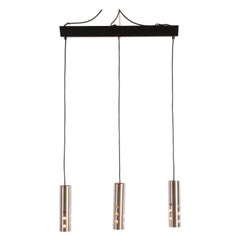 Space Age Hanging Lamp with 3 Light Points Aluminum Space Age Hanging Lamp with 3 Light Points Aluminum