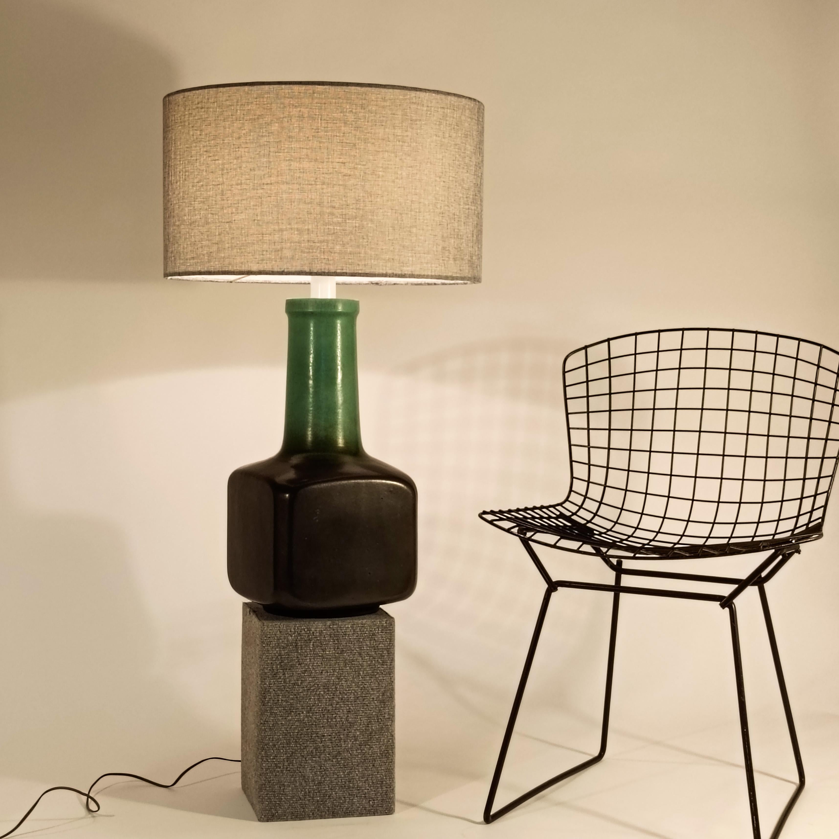 Space Age. Huge handmade ceramic table lamp by Cases, Spain, 1960s For Sale 2
