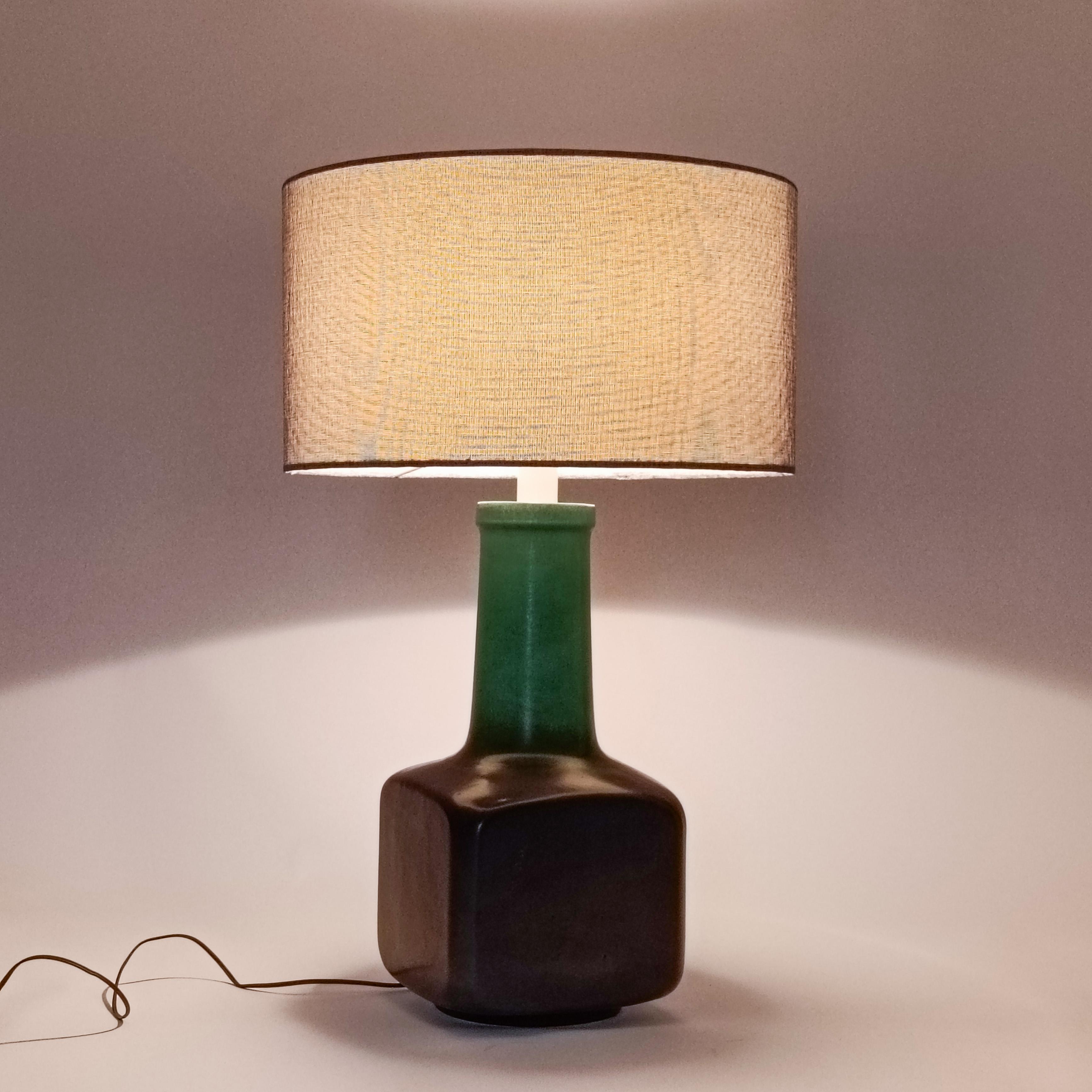Hand-Crafted Space Age. Huge handmade ceramic table lamp by Cases, Spain, 1960s For Sale