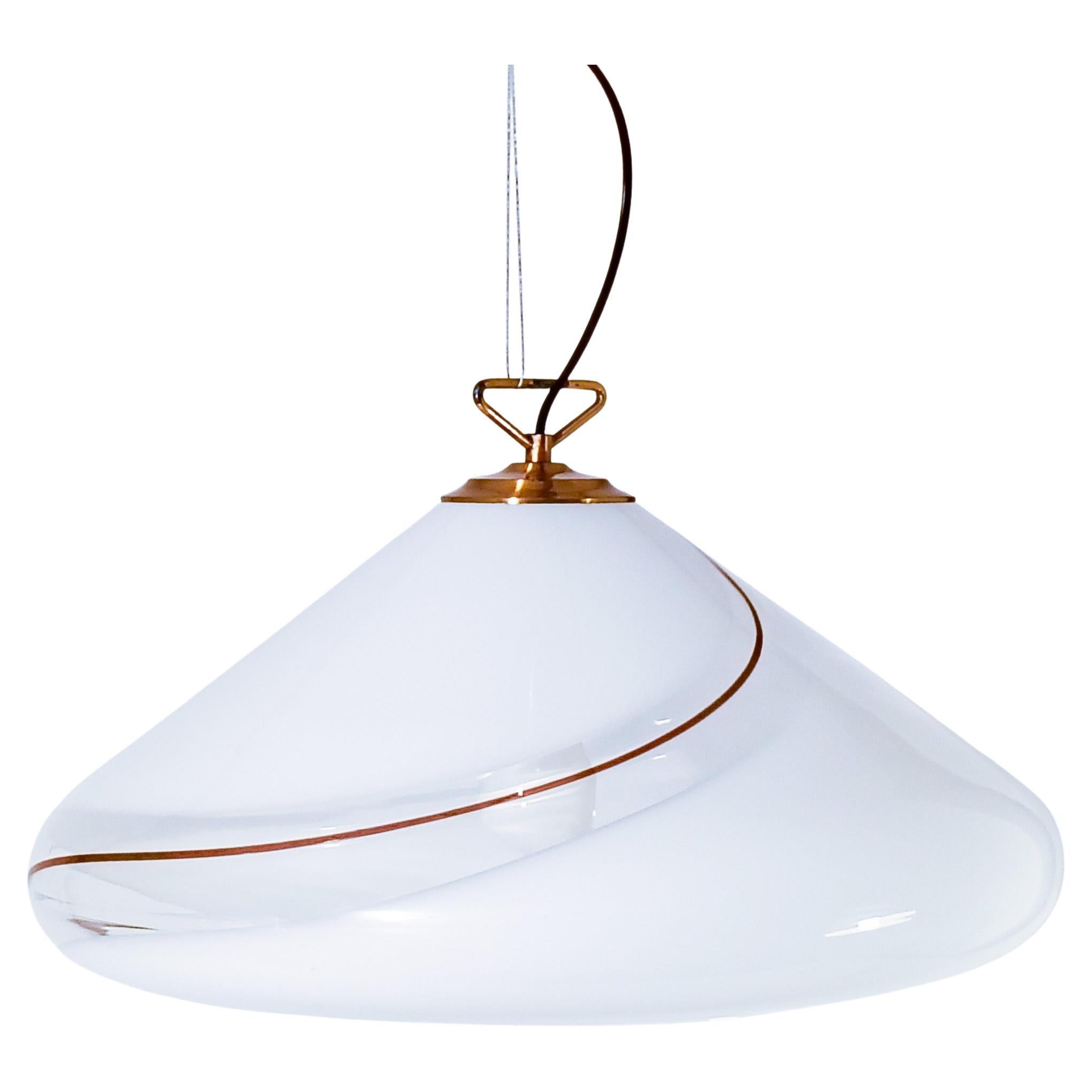 L'âge de l'espace. Énorme lampe suspendue en verre de Murano par iGuzzini, Italie, années 1970 en vente