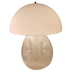 Lampe de table champignon en verre glacé A Space, Allemagne, années 1960