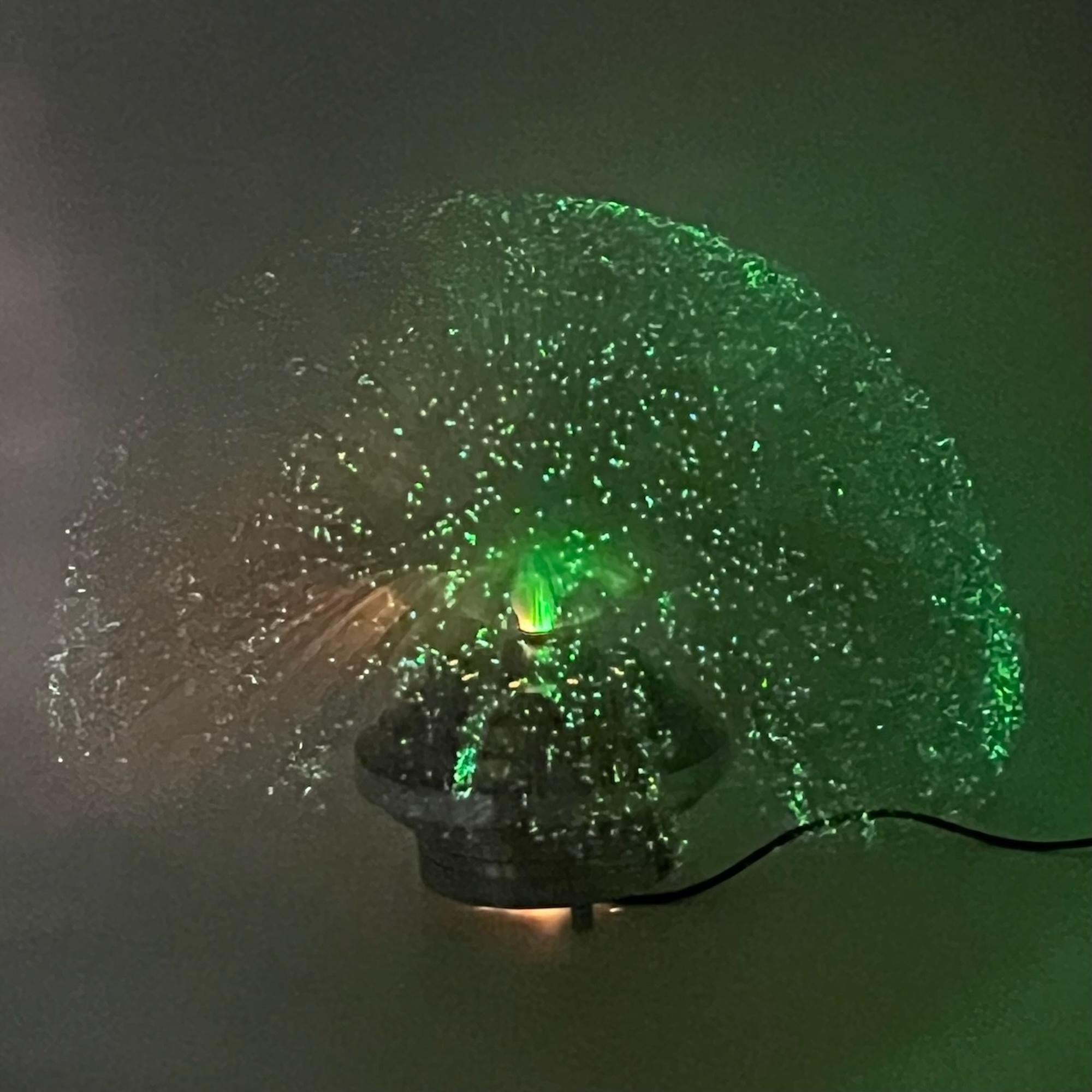 Italian Space Age Iconic Lamp - Rotating Color Disc Hypnotic Ambient Lighting 1970s