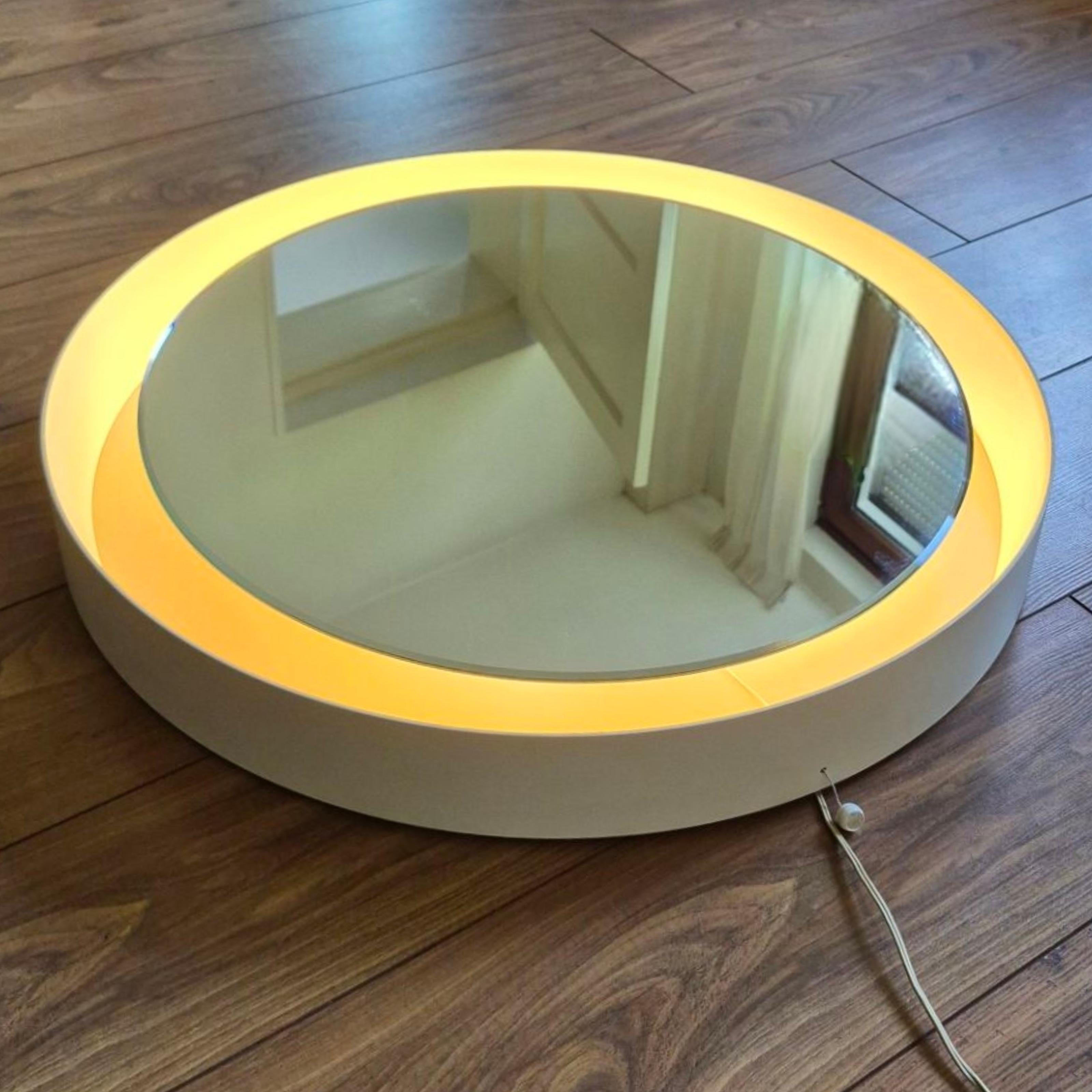 Miroir éclairé de l'ère Space, Allemagne, 1970 Bon état - En vente à ECHT, NL