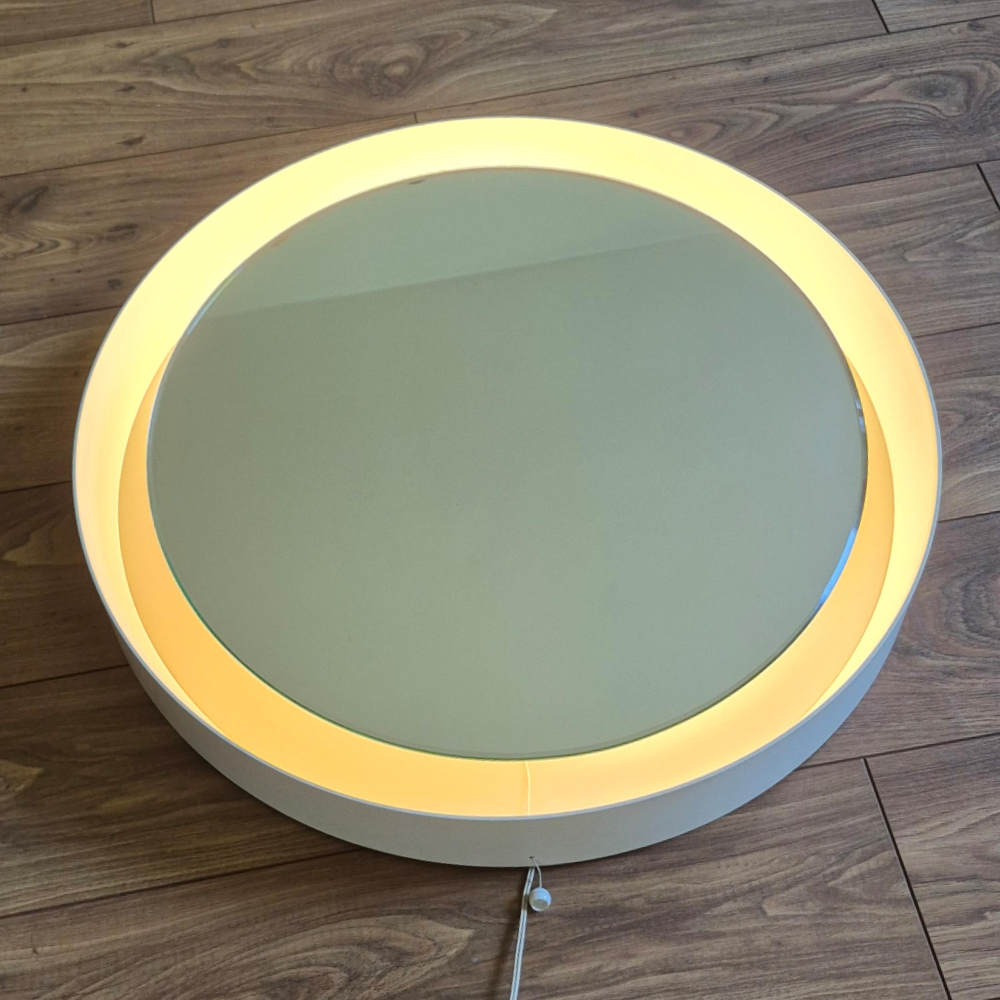 20ième siècle Miroir éclairé de l'ère Space, Allemagne, 1970 en vente
