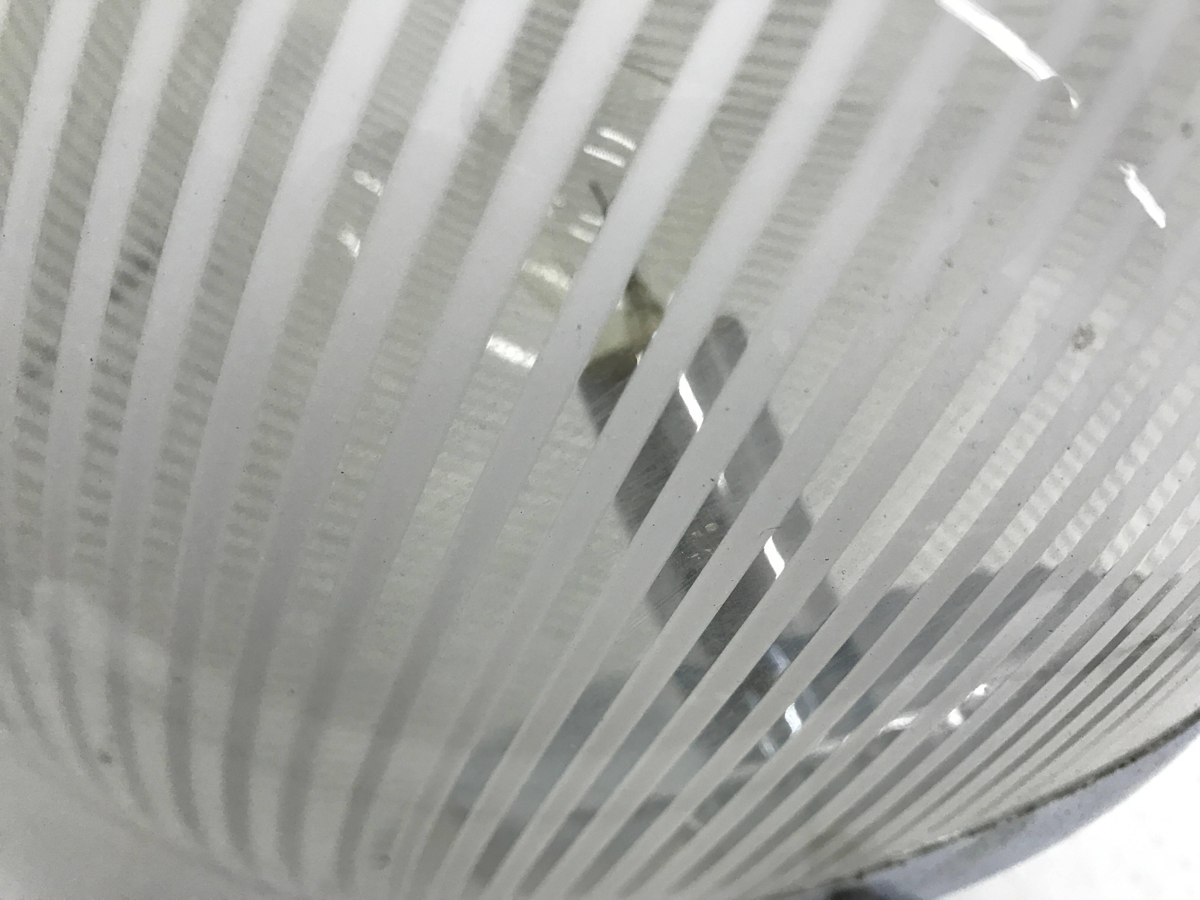 Mid-20th Century Space Age Italian Glass and Chrome Pendant by Venini, circa 1965