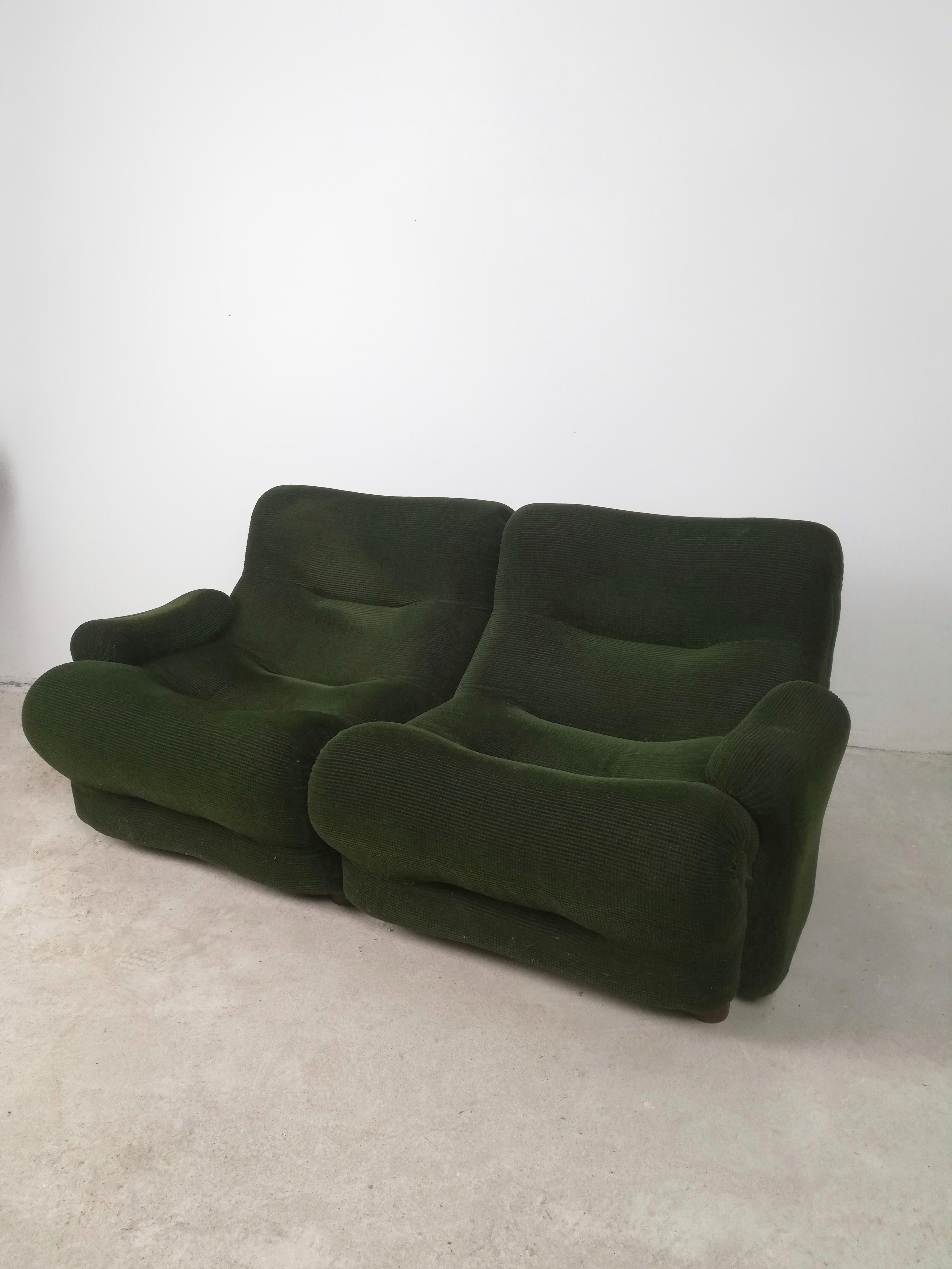 Modulares italienisches Sofa aus dem Space Age des Space Age, entworfen von Emilio Guarnacci für 1P, Italien im Angebot 4