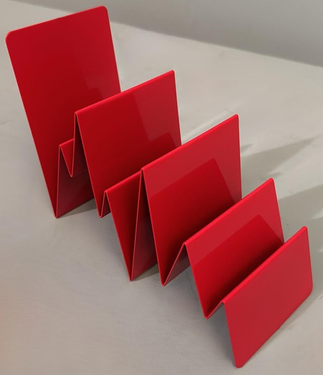 Space Age  Italian Painted Metal Envelope And Ticket Holder In Good Condition In Prato, Tuscany