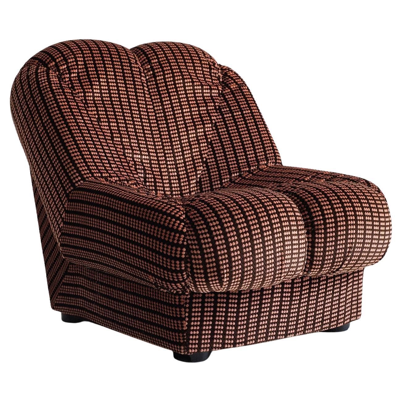 Chaise longue italienne 
Petal
 en velours de Space AGE