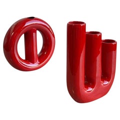 Space Age Italian Set Vases by Gabbianelli