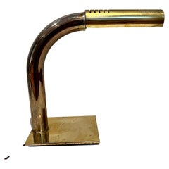 Space Age Jim Bindman for Rainbow Lamp Co. Minimalist Brass & Chrome Desk Lamp