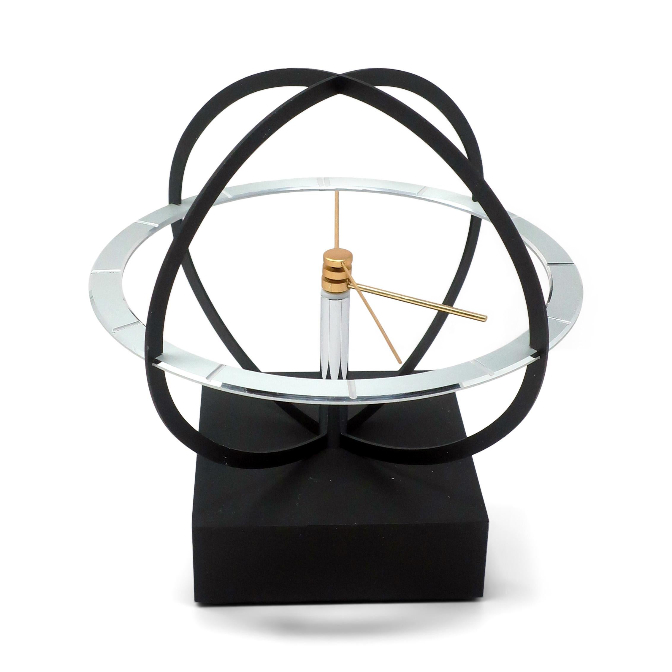 Post-Modern Space Age Kinetic Desk Clock For Sale