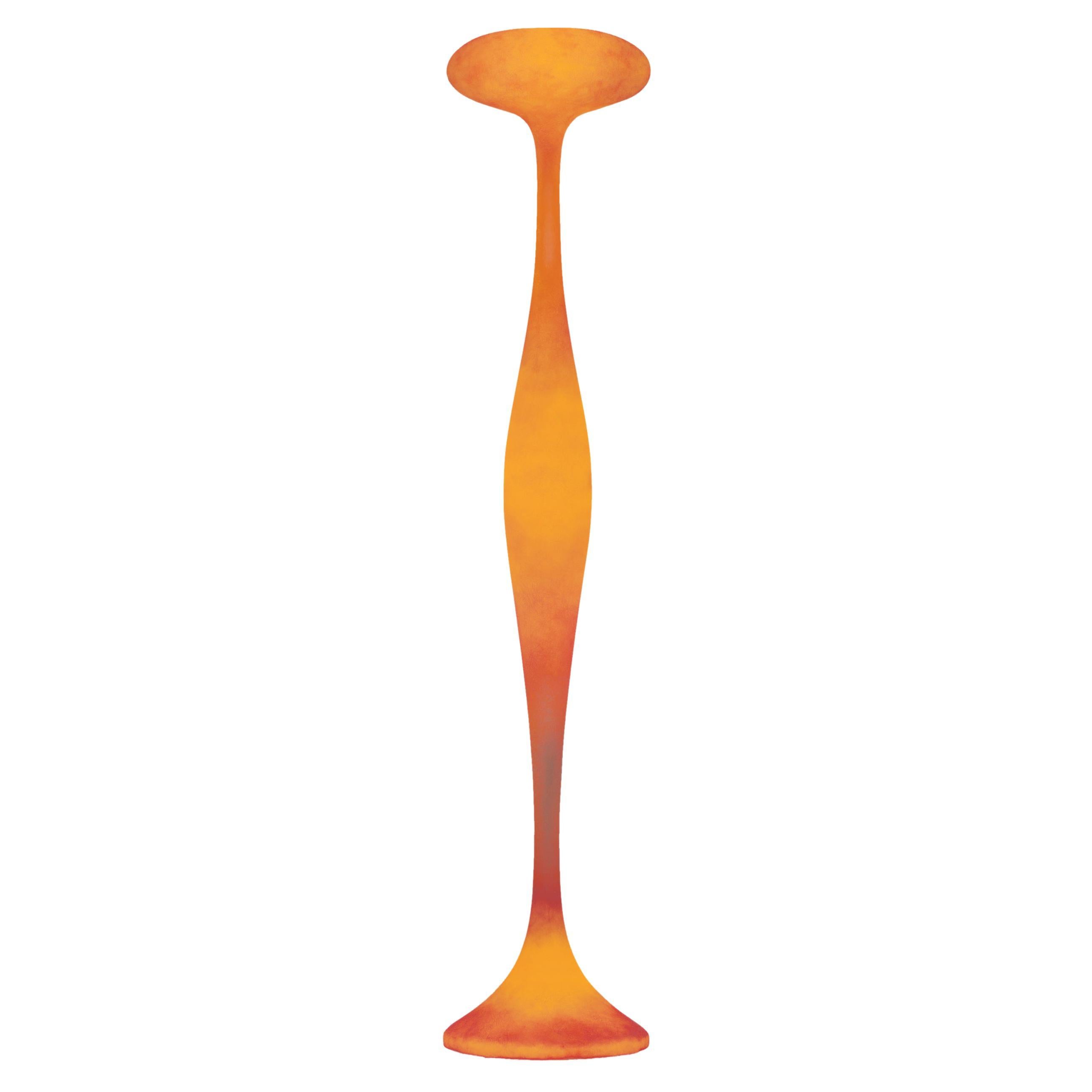 Space Age Kundalini Berchicci E.T.A. Fiberglass Orange Floor Lamp