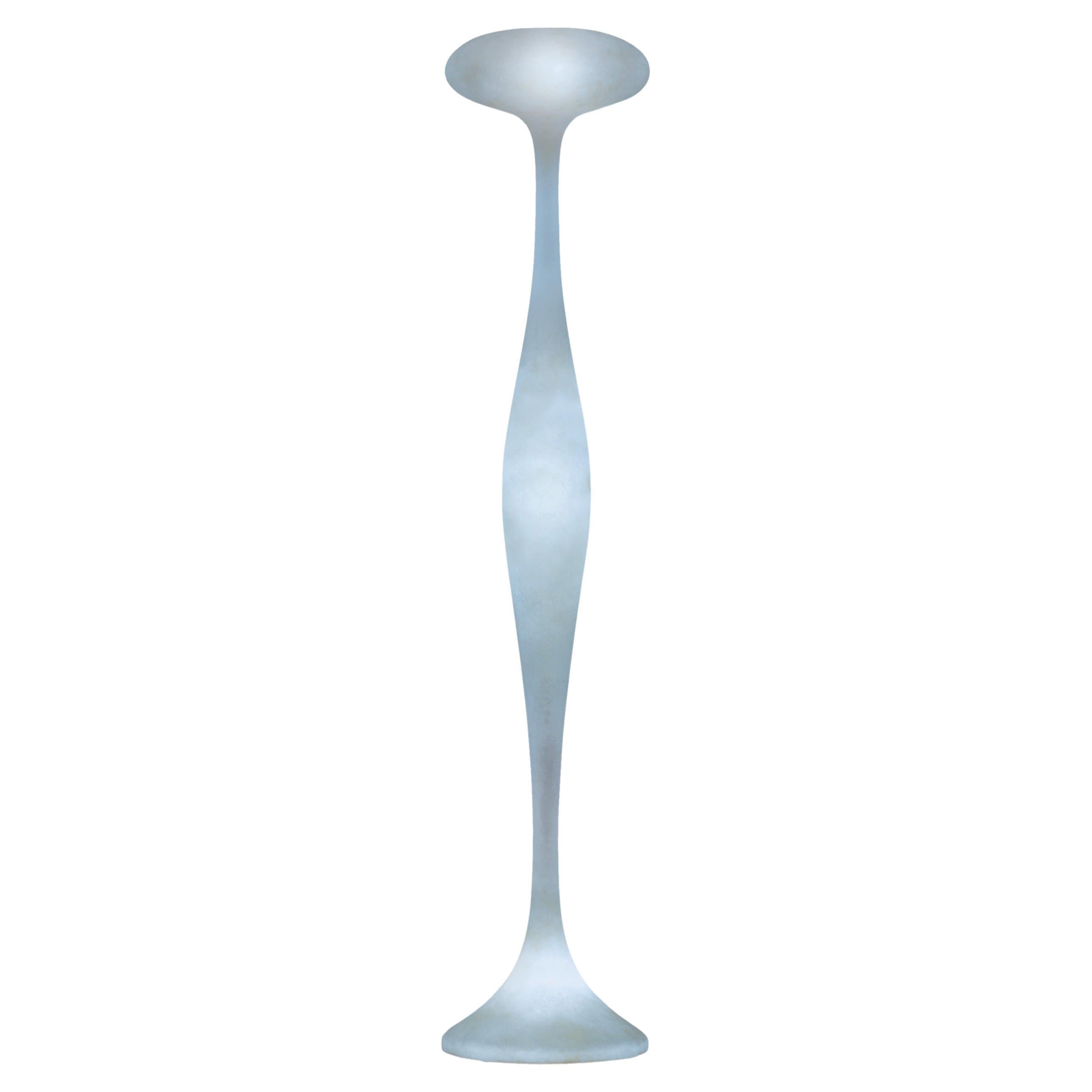 Space Age Kundalini Berchicci E.T.A. Fiberglass Silver Floor Lamp