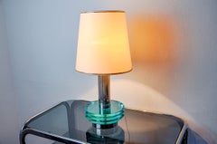 Lampe de l'ère spatiale Zero Quattro, verre de Murano bleu, Italie, 1970