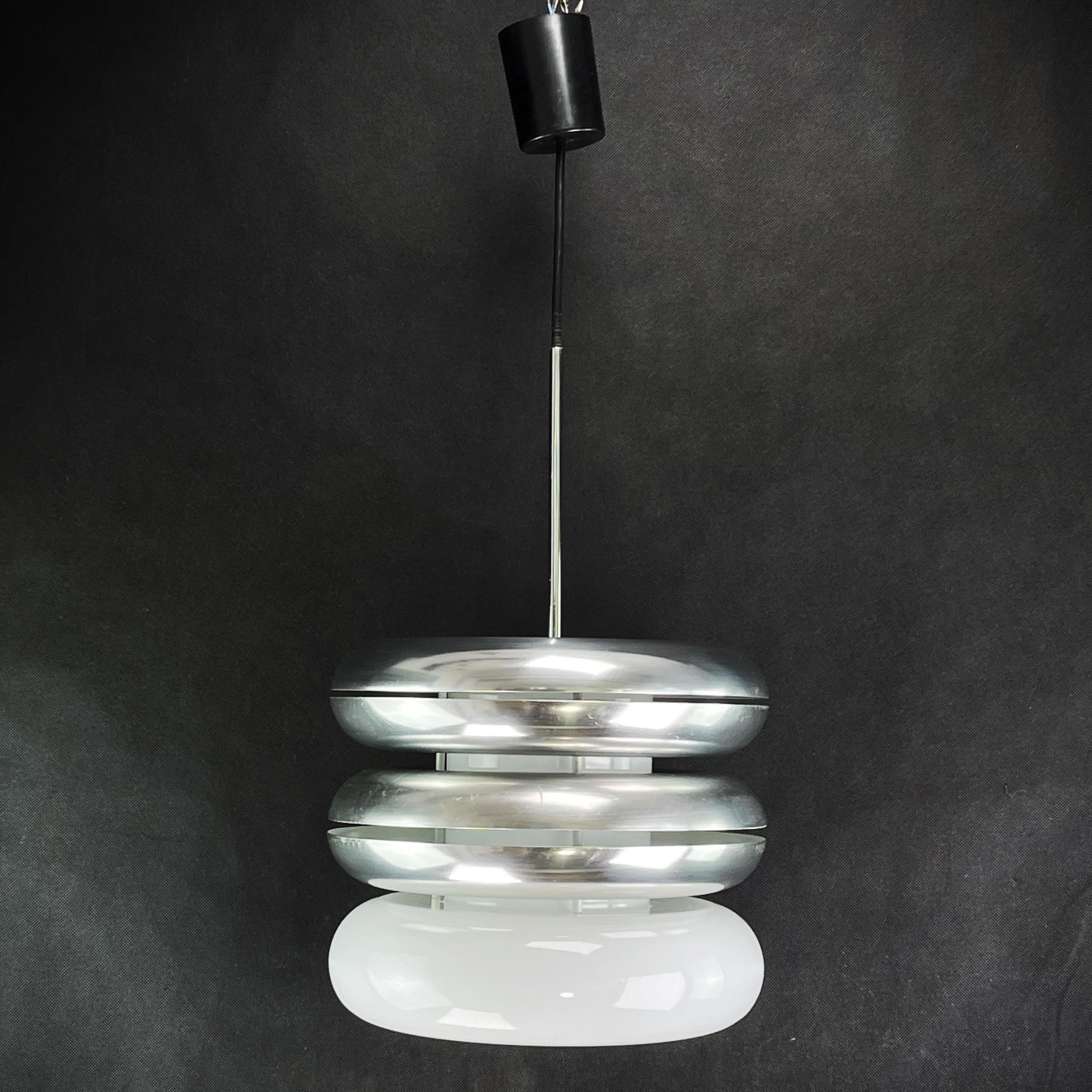 Space age lamp opal glass, by Doria 6803, 1970s 2