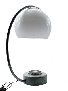 Space Age Table Lamp with Marble Base and Storage Tub, 1970s