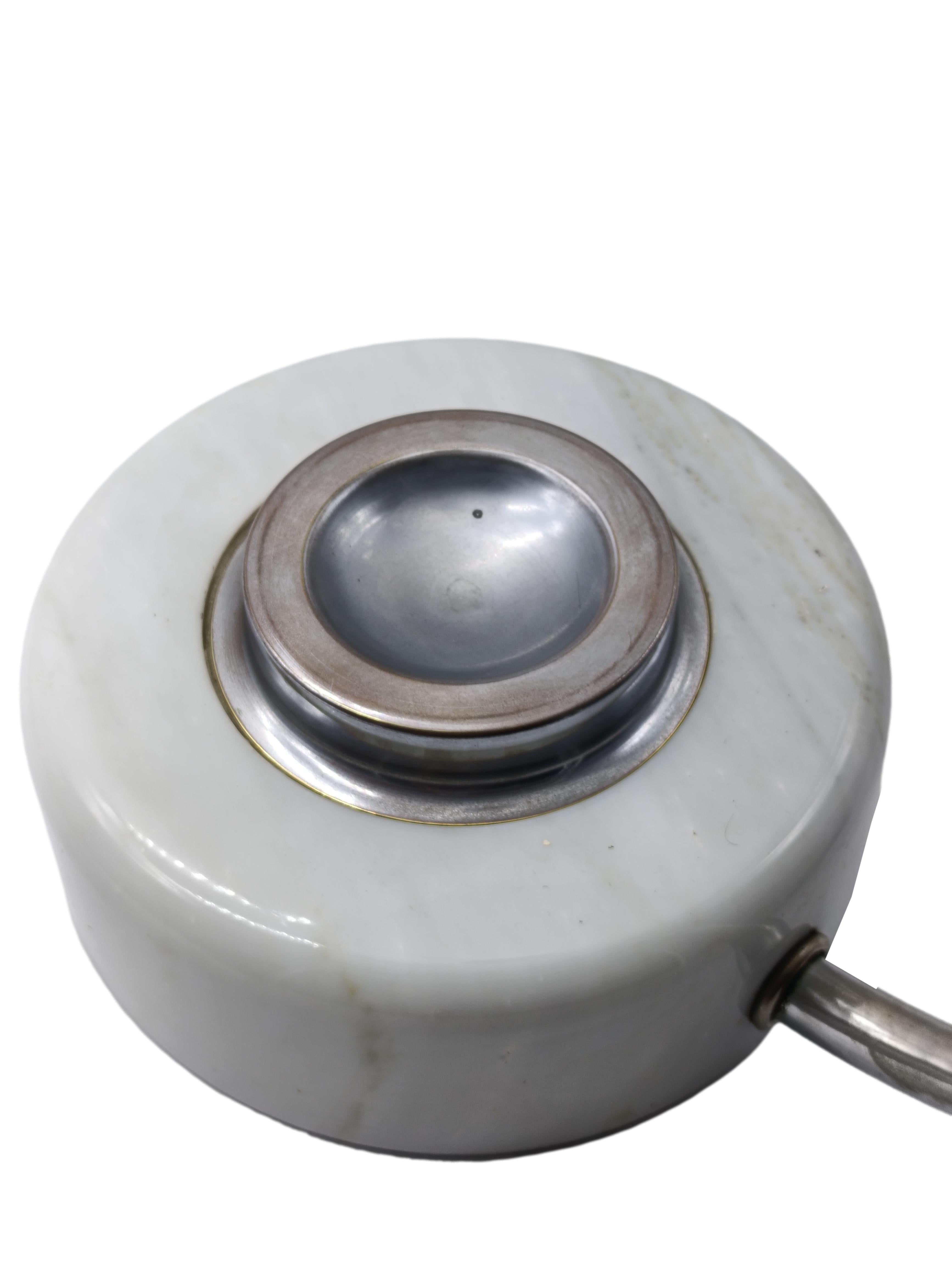 Space Age Lampada da Tavolo con Base in Marmo e Vaschetta Portaoggetti, Años 70 Italiano en venta