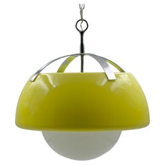Vintage Space Age Large 70s Yellow Lamp in the style of Magistretti Artemide 'Omega' 