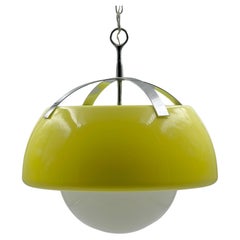 Space Age Large 70s Yellow Lamp in the style of Magistretti Artemide 'Omega'