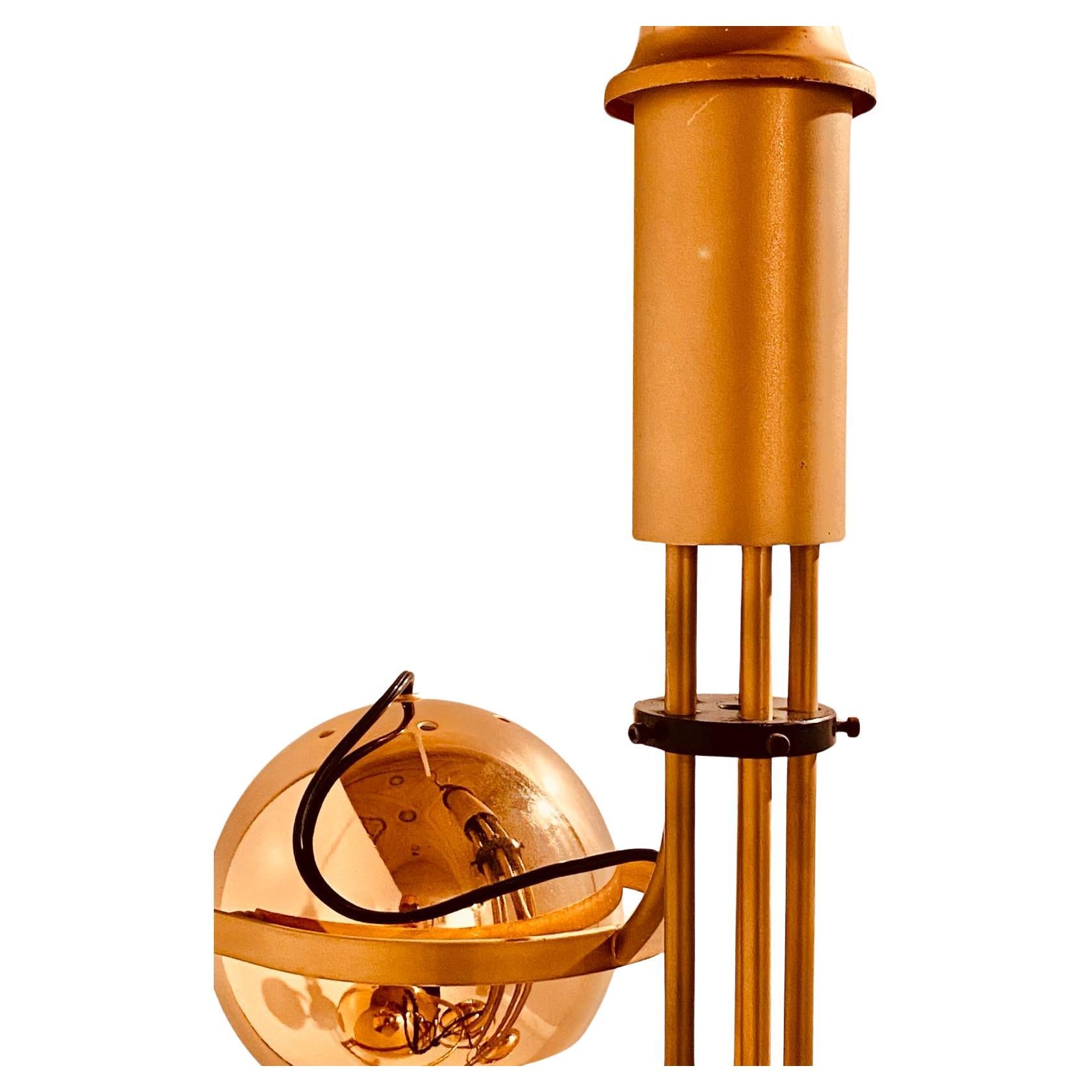 Space AGE Grand lustre en or chromé, Reggiani Italie, 1970 en vente 1