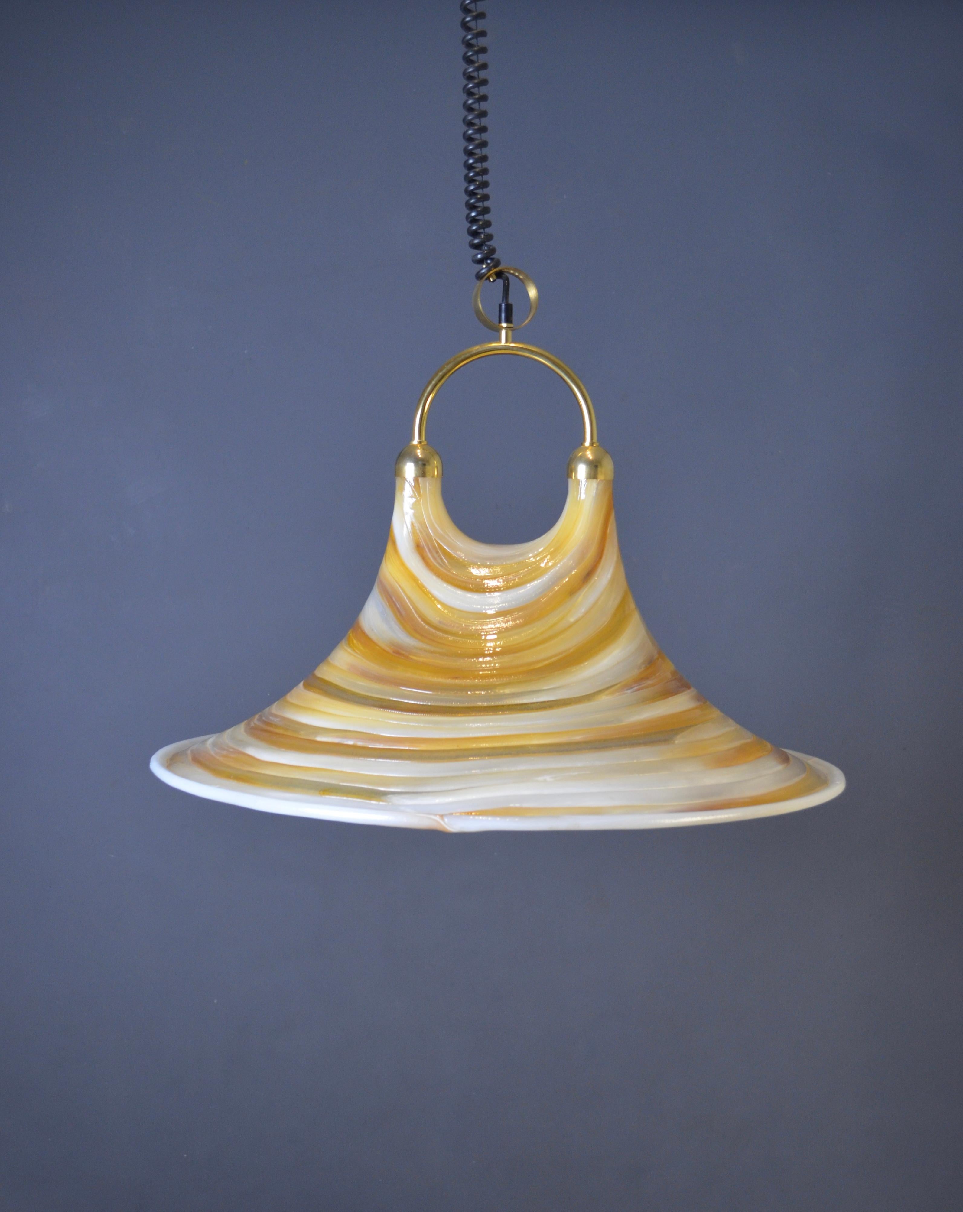 Space Age Lampada a sospensione di grandi dimensioni A Space, mix di lucite e fibra di vetro, Germania, anni '70 in vendita