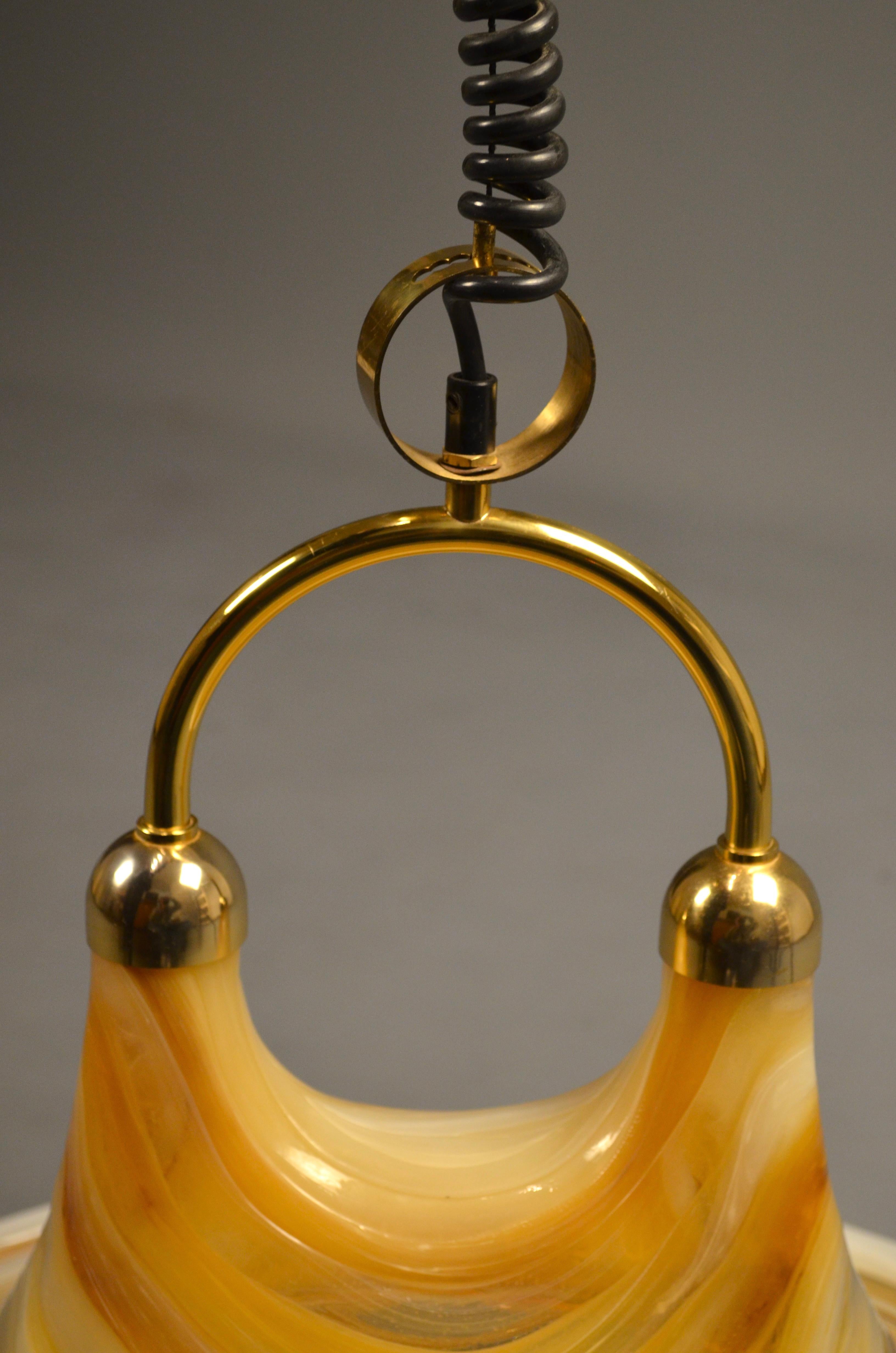 Lampada a sospensione di grandi dimensioni A Space, mix di lucite e fibra di vetro, Germania, anni '70 in vendita 1