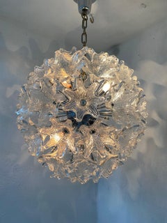 Space Age Large "Sputnik" Flower Chandelier by VeArt, Italy, Circa 1970