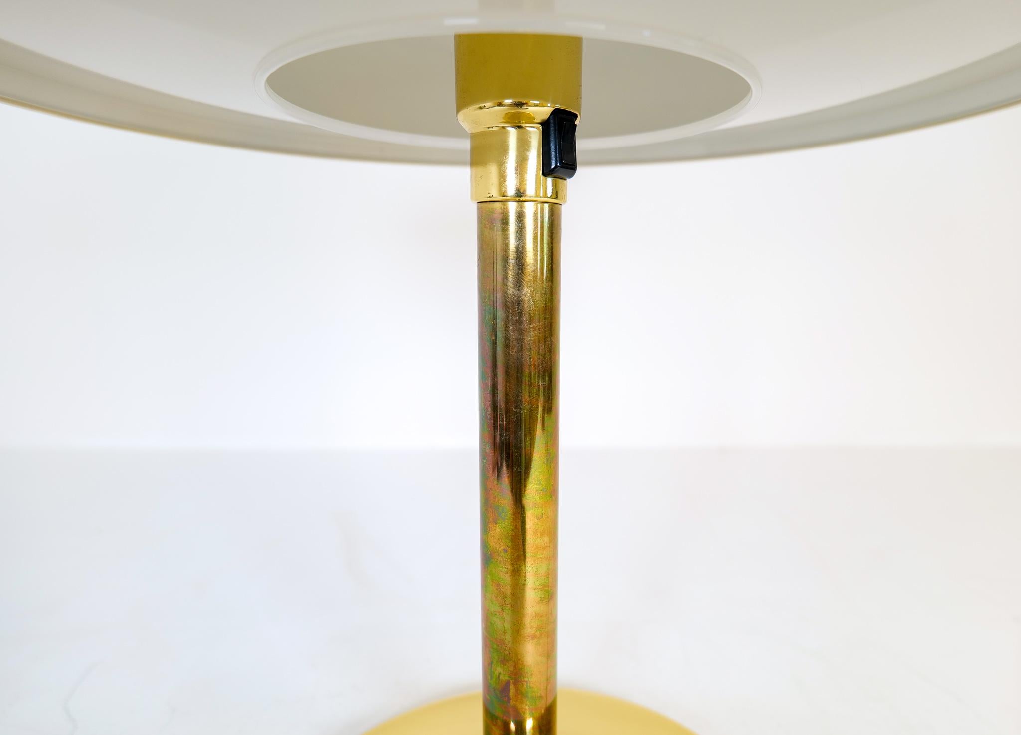 Space Age Large Table Lamp Brass Fagerhults, Sweden, 1970s For Sale 1