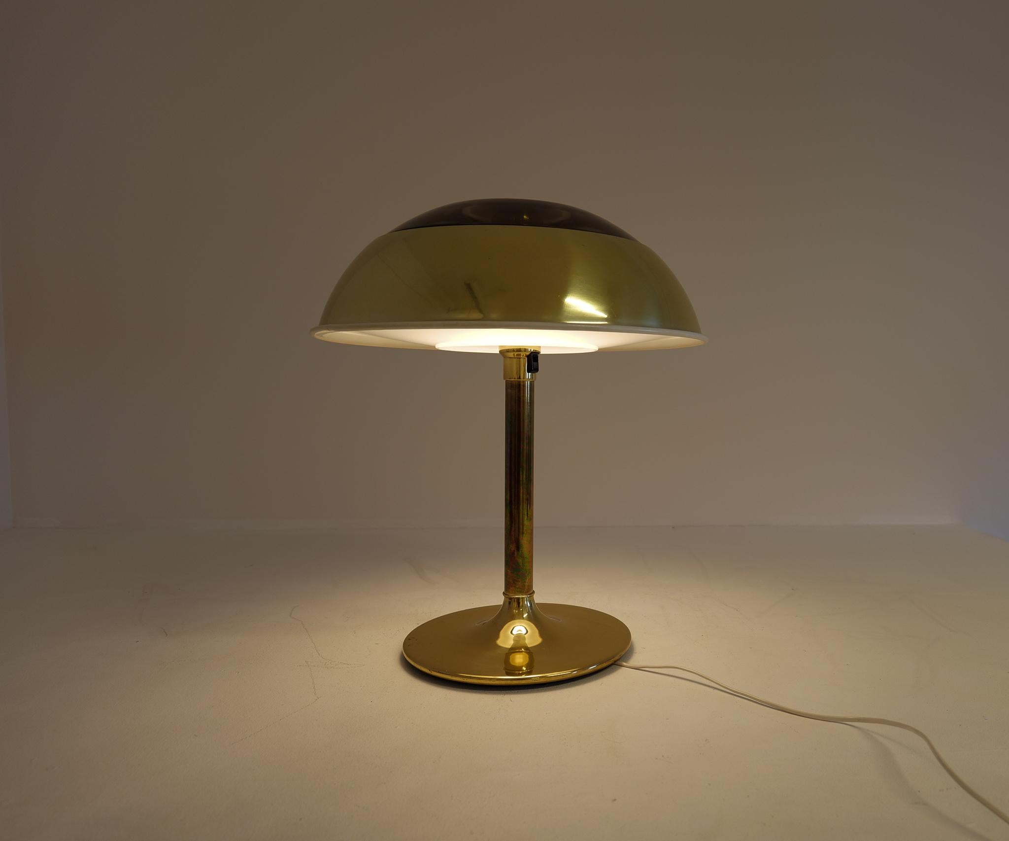 Space Age Large Table Lamp Brass Fagerhults, Sweden, 1970s For Sale 4