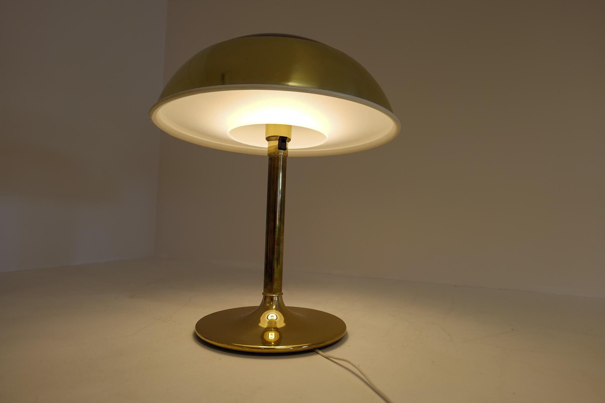 Space Age Large Table Lamp Brass Fagerhults, Sweden, 1970s For Sale 5