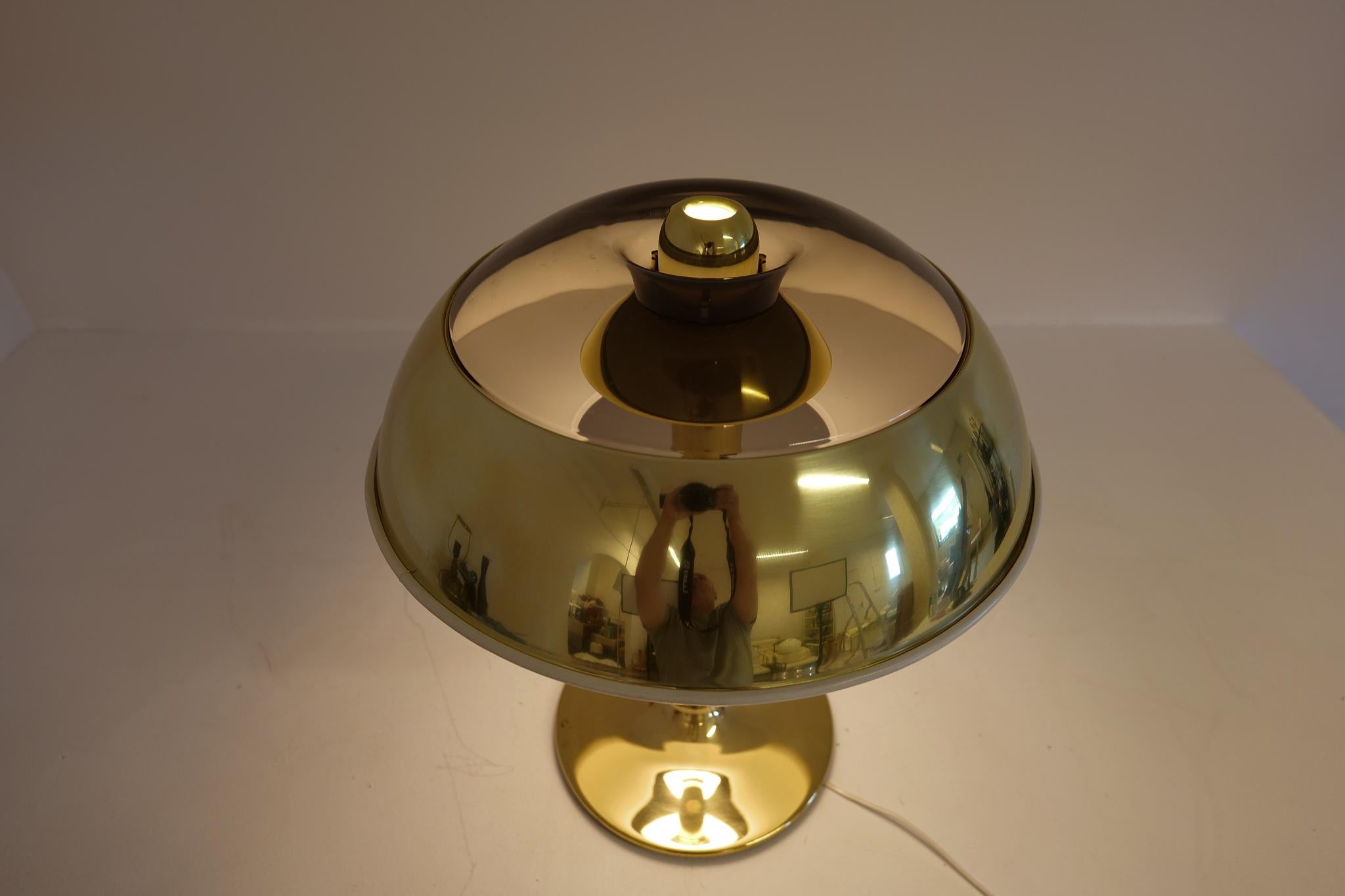 Space Age Large Table Lamp Brass Fagerhults, Sweden, 1970s For Sale 6