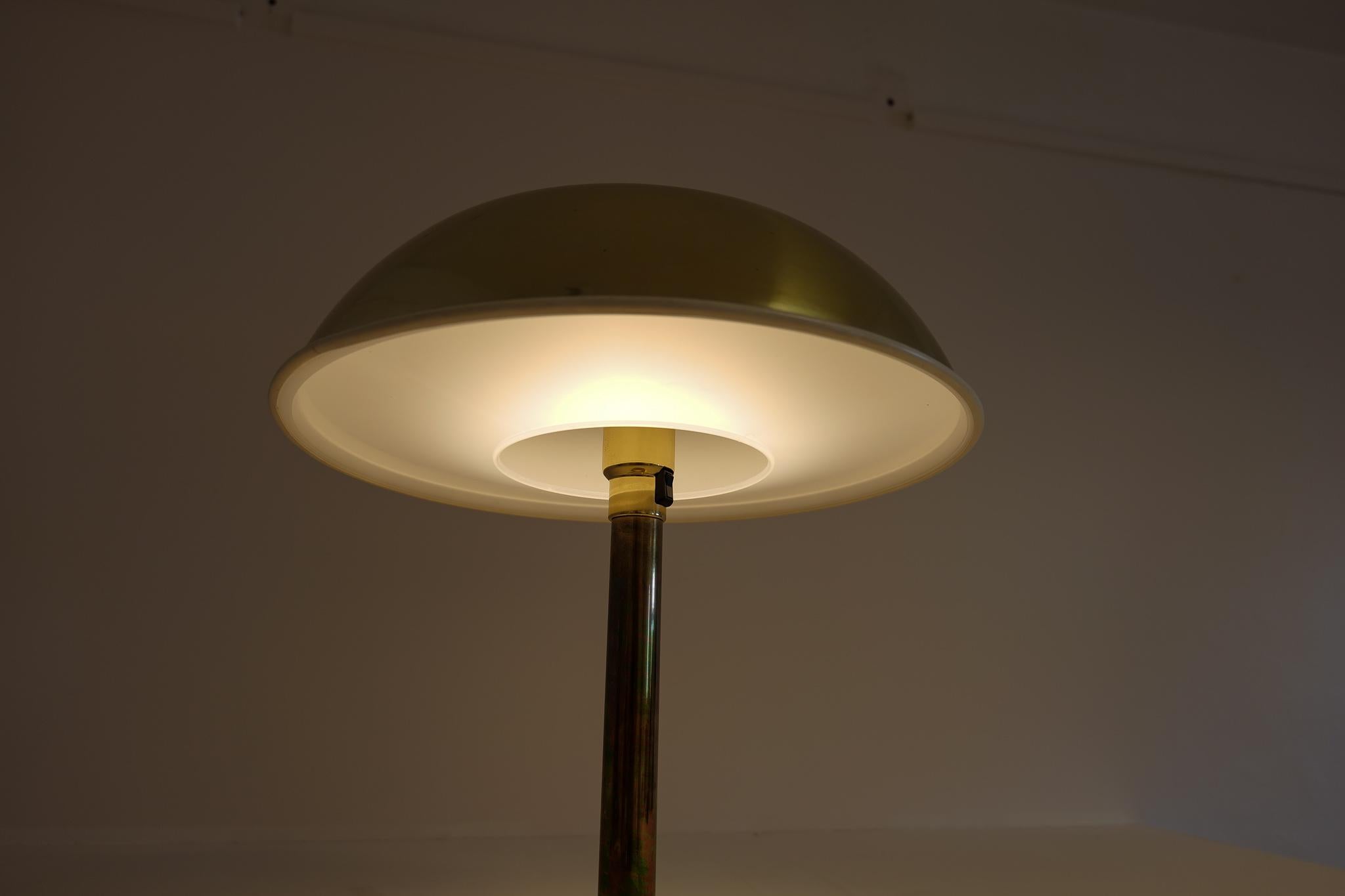 Space Age Large Table Lamp Brass Fagerhults, Sweden, 1970s For Sale 7
