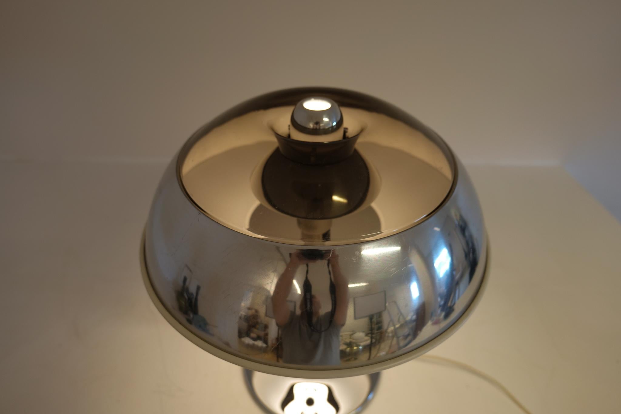 Space Age Large Table Lamp Chrome Fagerhults, Sweden, 1970s For Sale 11