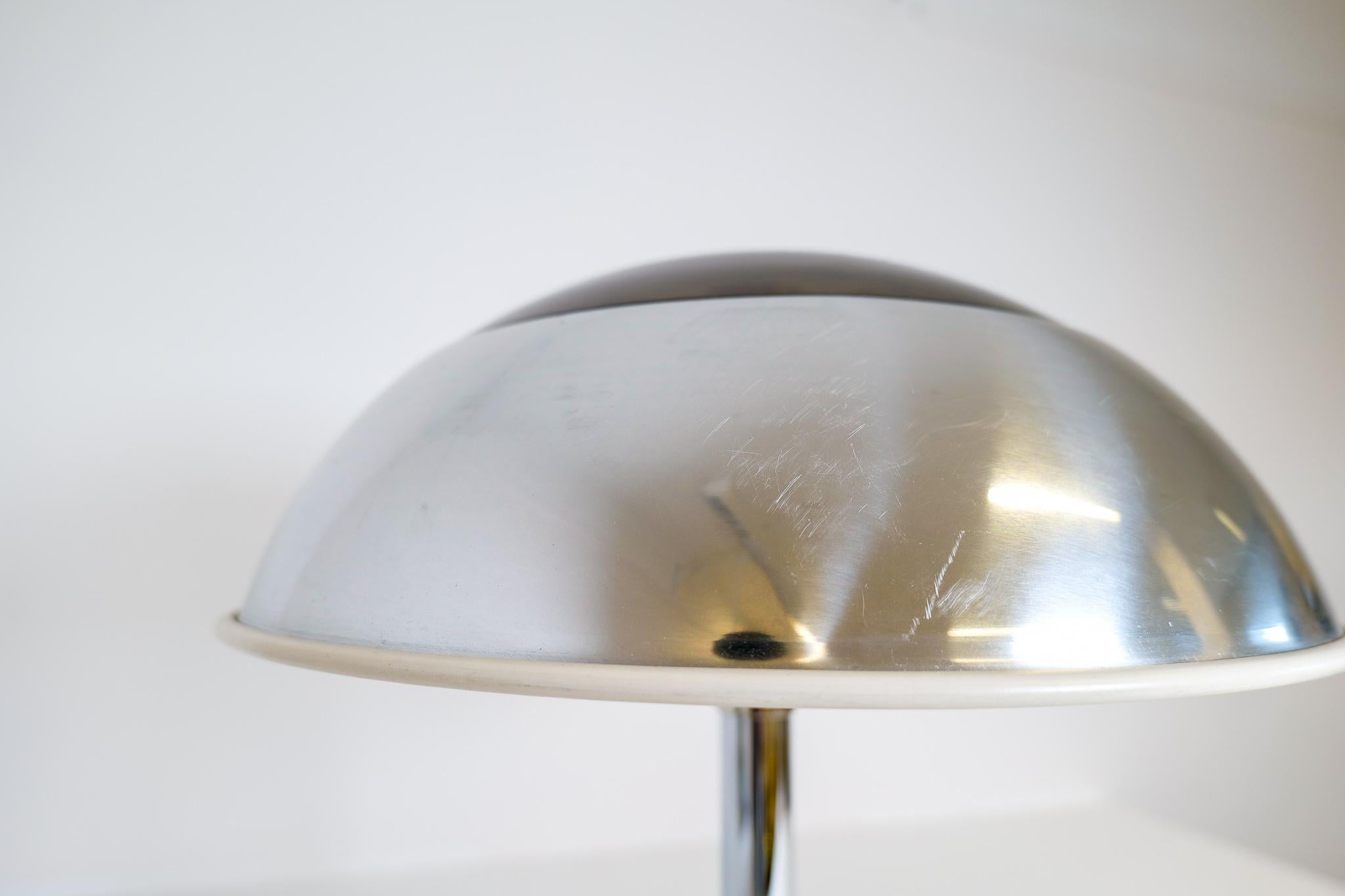 Late 20th Century Space Age Large Table Lamp Chrome Fagerhults, Sweden, 1970s For Sale