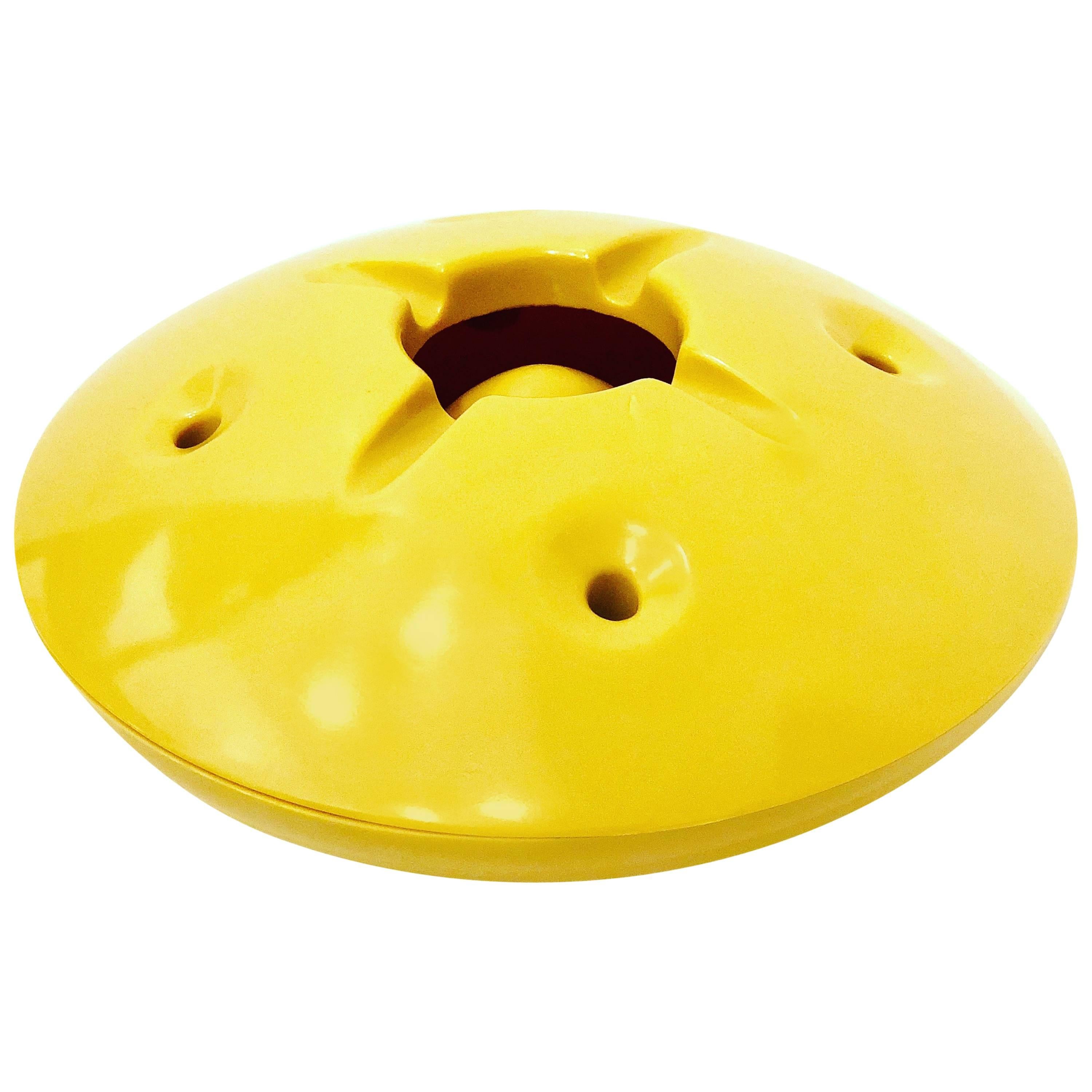 Space Age Large Yellow Melamine Ashtray 1970s California Design