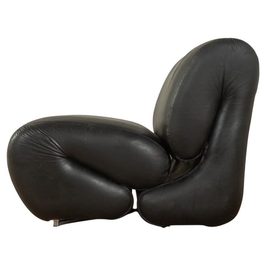 Space Age Leather Armchair, 1970s