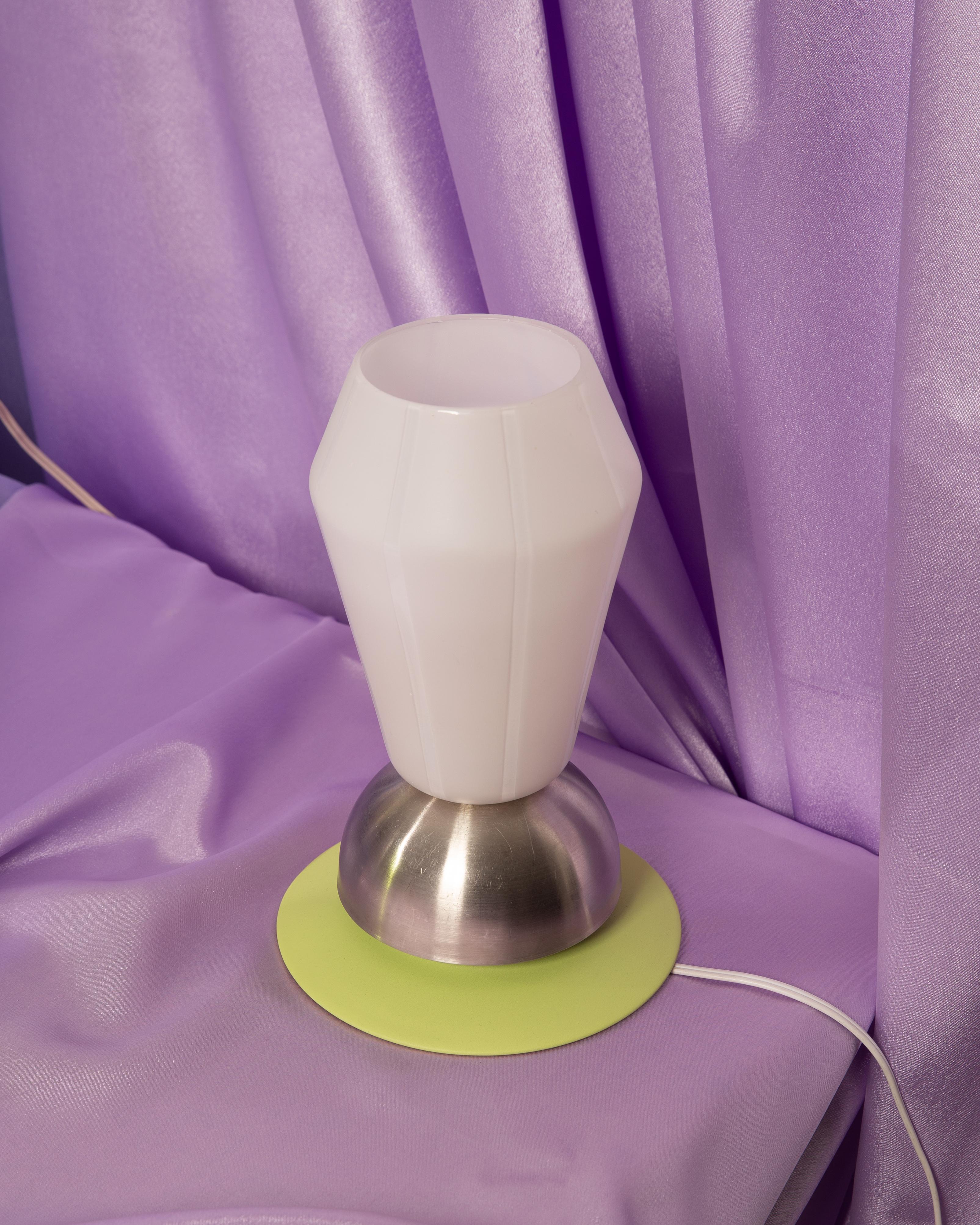 Hand-Crafted Space Age Lime Green Contemporary Table Lamp by Nusprodukt For Sale