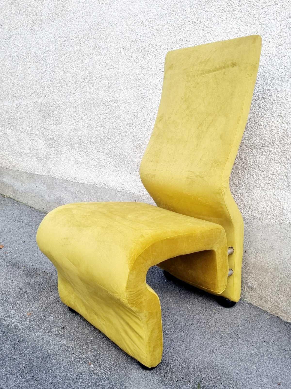 Metallo Sedia da salotto A Space, anni '70 in vendita