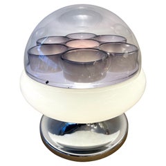 Space Age Lucite and Metal Chrome Lamp, Italy, 1970s