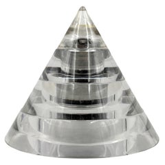 Space age lucite conical smoking set, Italy 1970
