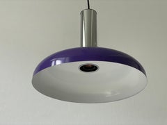 Space Age Maroon Metal Pendant Lamp by Schmelzer Leuchten, 1970s, Germany