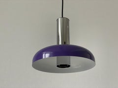 Space Age Maroon Metal Pendant Lamp by Schmelzer Leuchten, 1970s, Germany