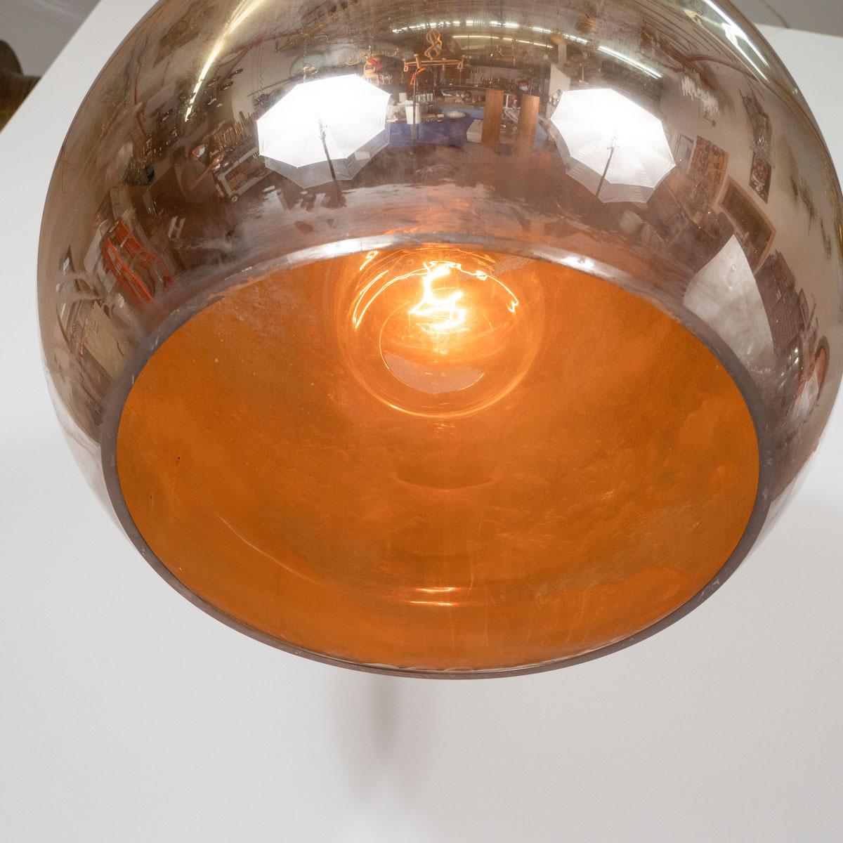 Space-Age Mercury Glass Pendant For Sale 4