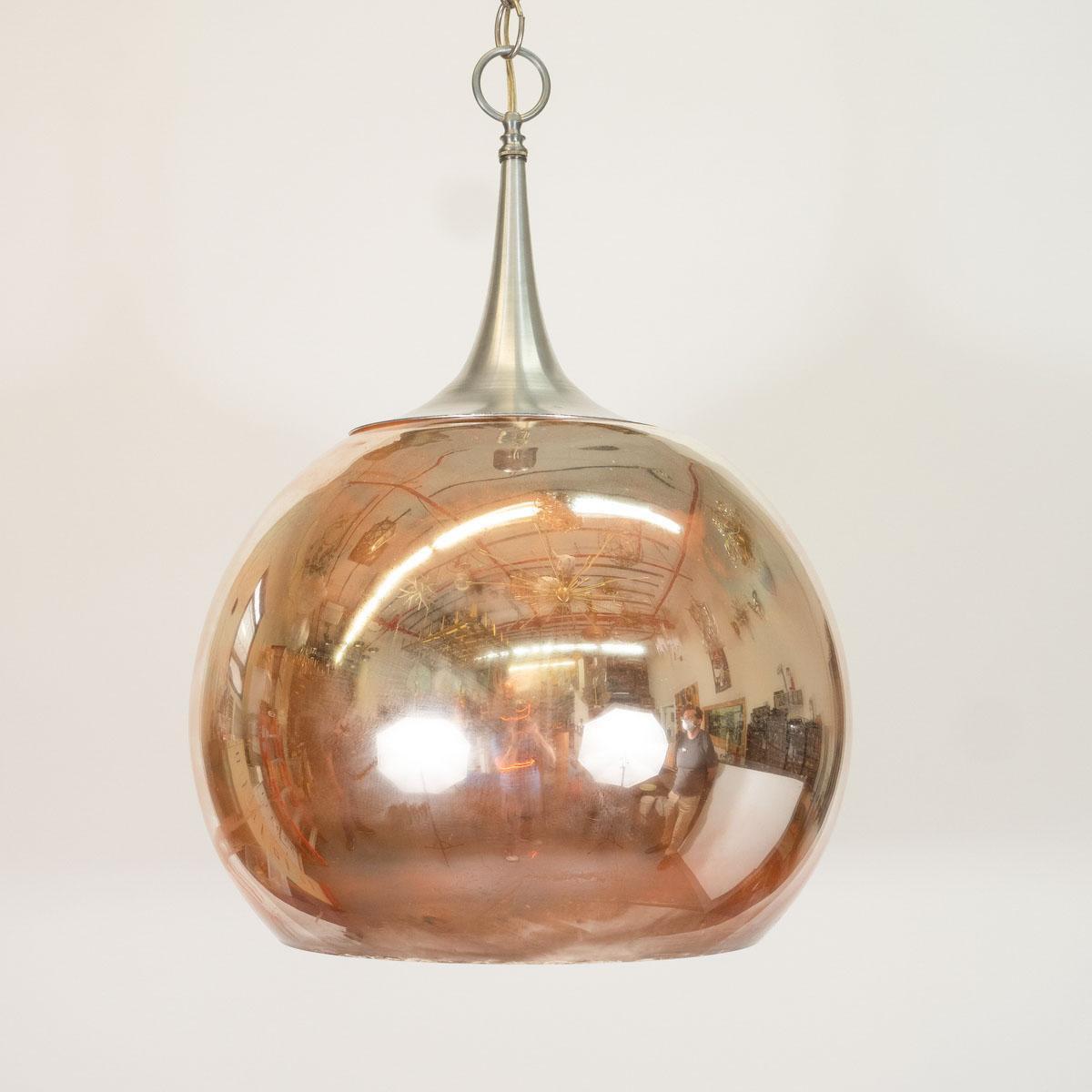 Space-Age Mercury Glass Pendant For Sale 6