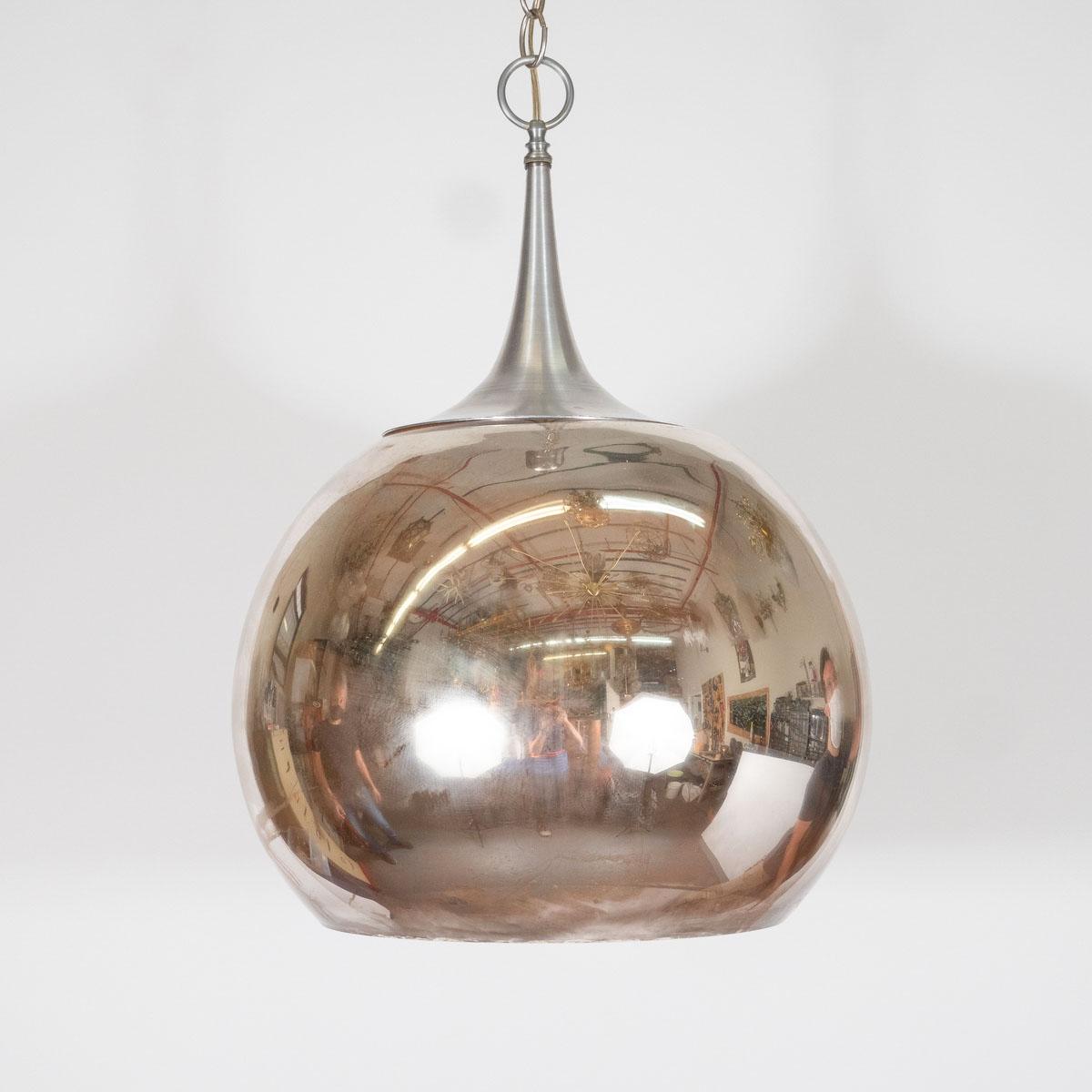 Contemporary Space-Age Mercury Glass Pendant For Sale