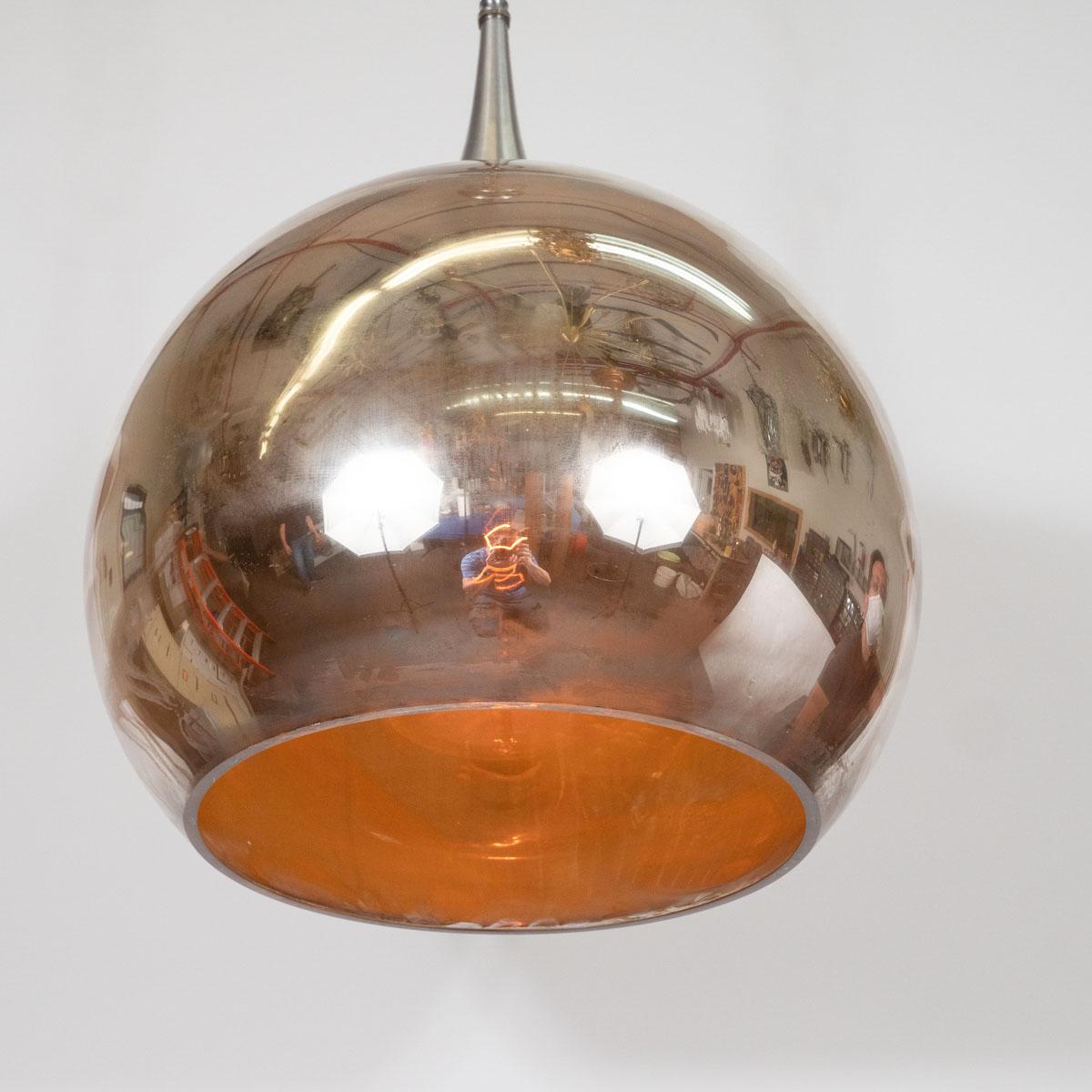 Space-Age Mercury Glass Pendant For Sale 1