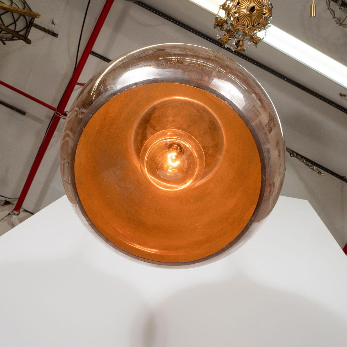 Space-Age Mercury Glass Pendant For Sale 3