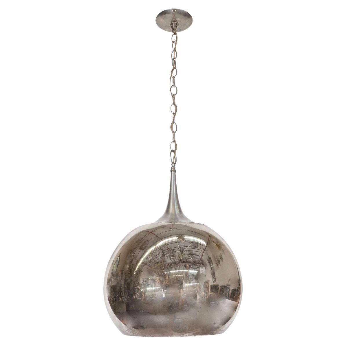 Pendentif en verre au mercure de l'ère spatiale