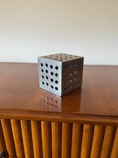 Space Age Metal Dice, attributed to Danese, Italy, 1960s
